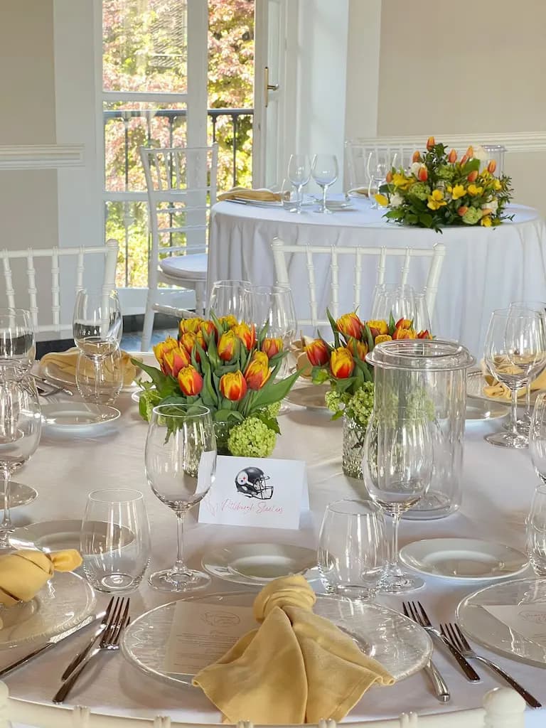 Ricevimento con tulipani